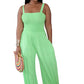 Women's Clothing Solid Color Casual Strap Tube Top Wide Leg Jumpsuit