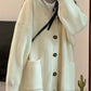 Loose Outer Wear Japanese Lazy Style Vintage Coat For Women