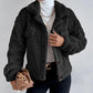 Rabbit Plush Jacket Lapel Shirt Plus Fleece Comfortable Casual Women
