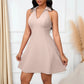 New Stylish And Elegant Casual Off-shoulder V-neck Belted Cropped Womens Dress