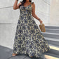 Backless High-waisted Maxi-dress With A Wide Flared Skirt And Spaghetti Straps