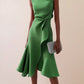 Women's Sleeveless Round Neck Red Temperament Dress
