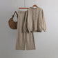 Draping Wide-leg Trousers Twist Two-piece Suit Fashion