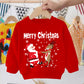 Pull pour enfant imprimé Père Noël, bonhomme de neige, élan