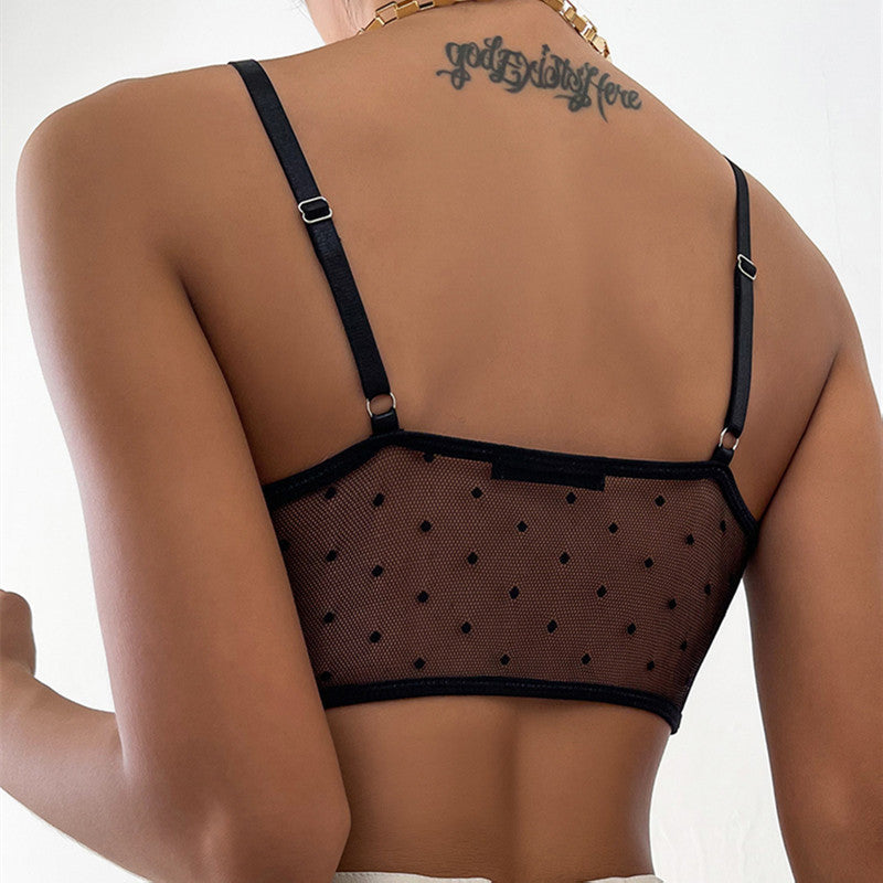 Mesh Lace See-through Polka Dots