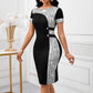 Womens Plus-Size Elegant And Stylish Sequin Sexy Bodycon Dress