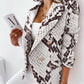 Long Sleeve Double Breasted Printed Blazer