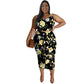 Women's Plus-Size Printed Top And Casual Skirt Set
