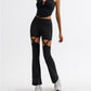 Sling High Elastic Quick-drying Flared Pants