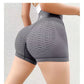 Short de sport à motif quadrillé pour femme, pantalon de yoga, de fitness, taille haute