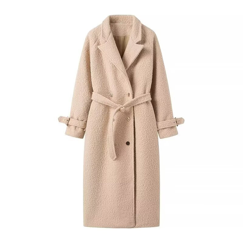 Manteau ample en laine pour femme