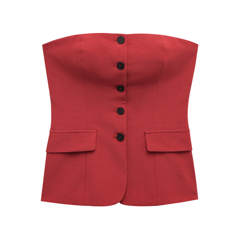 Tube Top Wide-leg Pants Show Temperament Wild Design Sense