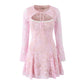 Lace Blouse Suspender Skirt Two-piece Set
