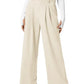 Women's Wide Leg Pants Elastic High Waist Waffle Knit Casual