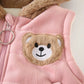 Costume trois pièces épais en velours double couche pour enfant