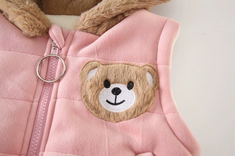 Costume trois pièces épais en velours double couche pour enfant