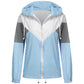 New Stitching Hooded Long-sleeved Women's Windbreaker