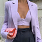 Casual mid-length suit with vest inside