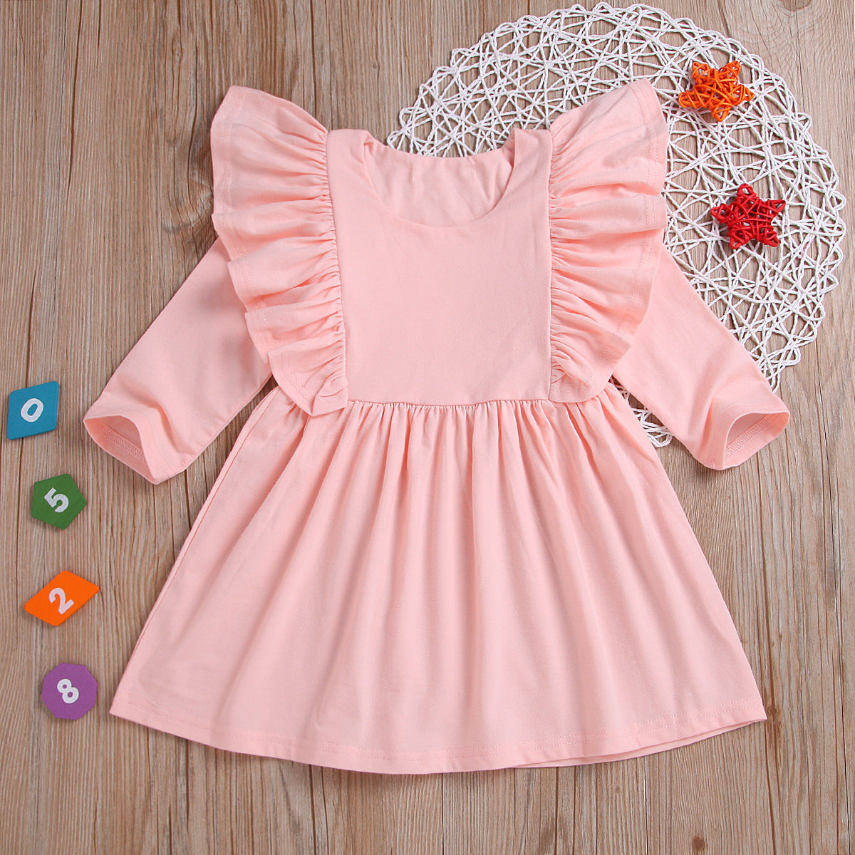 Robe de princesse à manches longues en dentelle pour fille