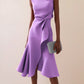 Women's Sleeveless Round Neck Red Temperament Dress