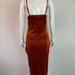 Fashion Women's Temperament Slit Pleated Velvet Sling Dress