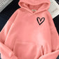 Nouveau pull à capuche simple et basique avec impression 3D numérique « Love » pour hommes et femmes, motif planète