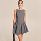 New Summer Womens Sleeveless Casual Button-Down Dress