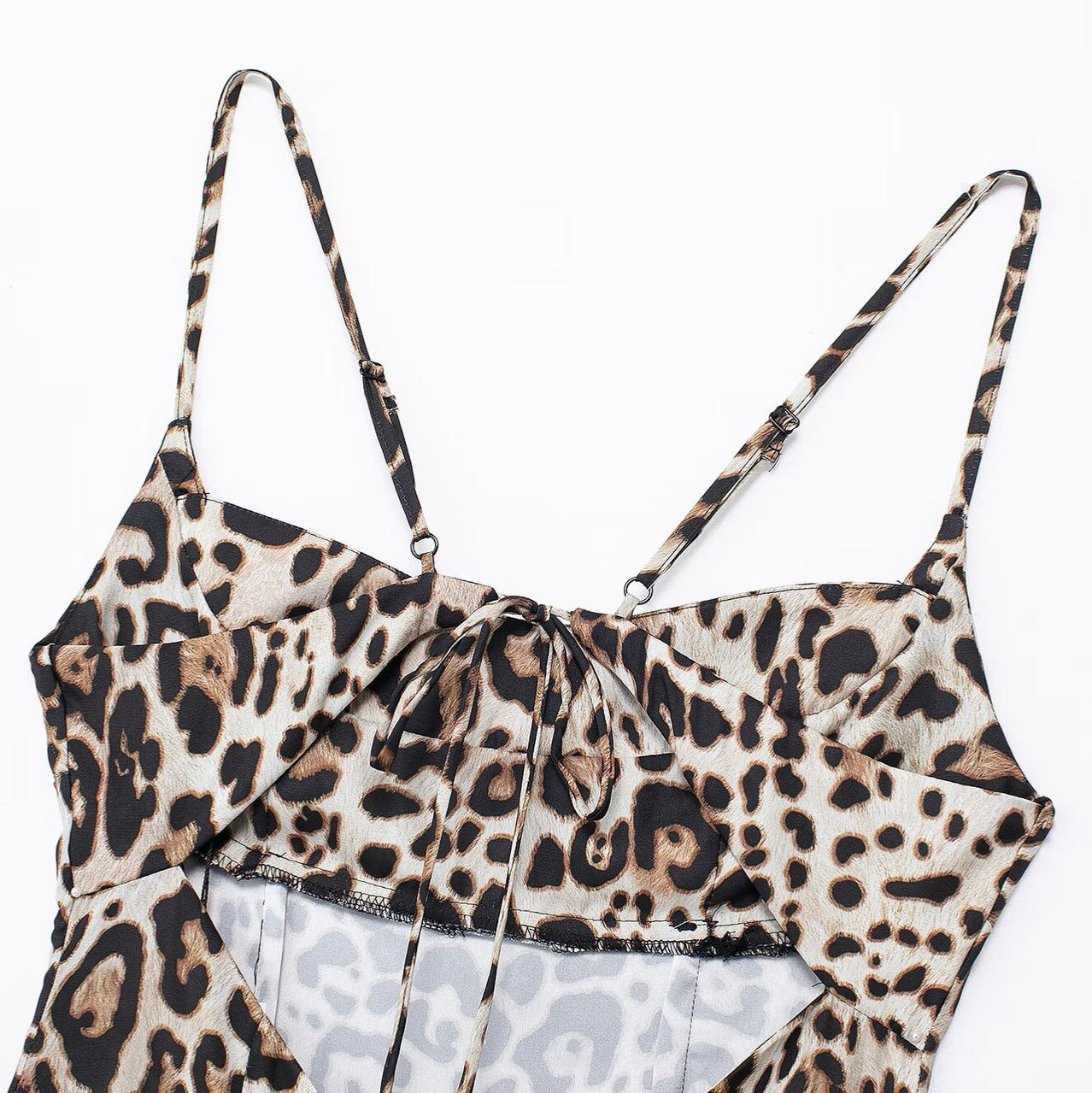 Female Animal Print Backless Dress