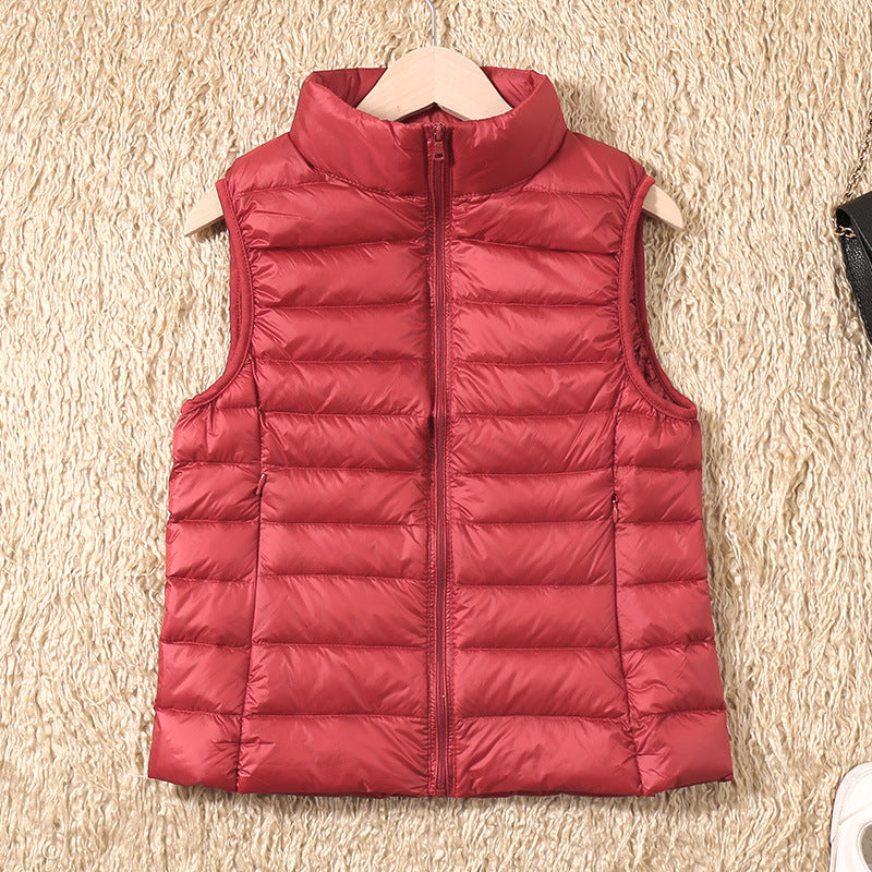 Lightweight down jacket women's Vest Short Size Large