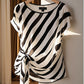Fashion Black And White Striped Top For Women