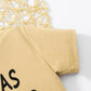 Letter Print Short-sleeve Solid Color Short Children's Clothing