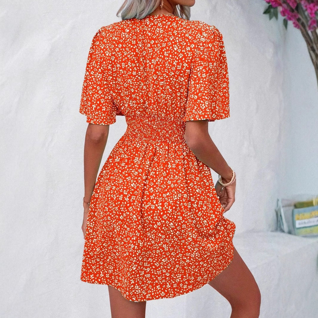 Robe confortable et décontractée à manches courtes pour femme