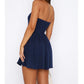 Dopamine Backless Stitching Large Swing Skirt