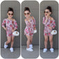 Sunflower Stripe Printed Girls' Jumpsuit