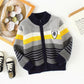 Pull polaire en coton pour enfant, cardigan en tricot, pur coton
