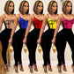 Women's Tight-fitting Jumpsuit With Suspenders