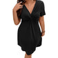 Women's Twisted Knit Solid Color Dress