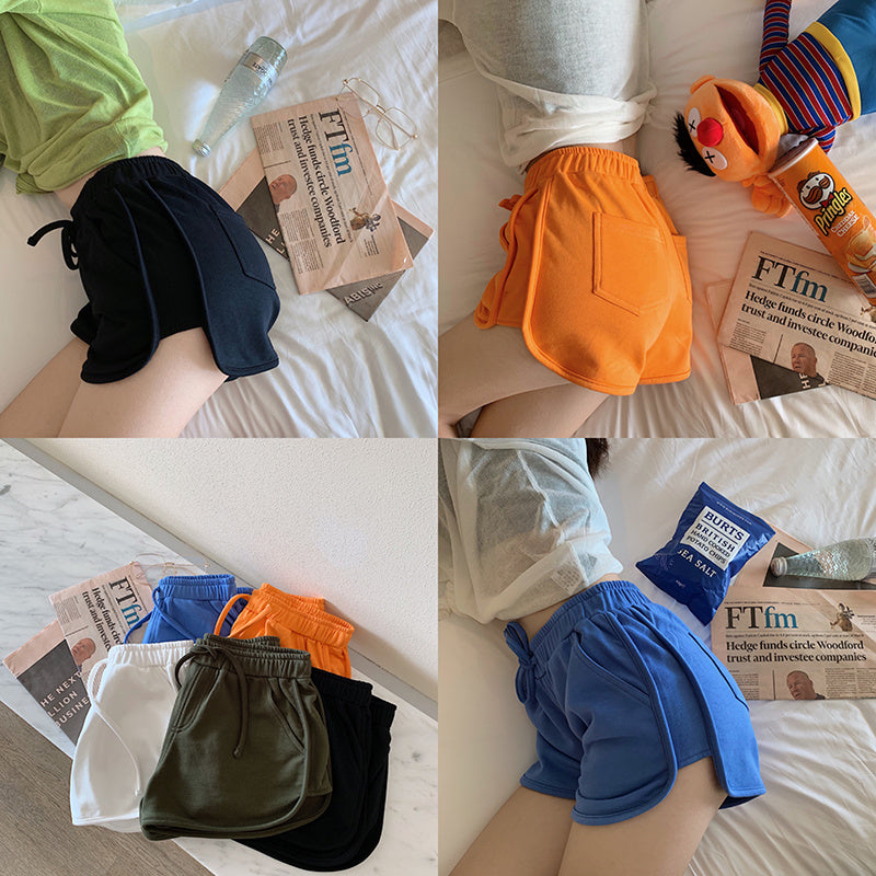 Pantalon chaud décontracté taille haute sauvage de couleur unie