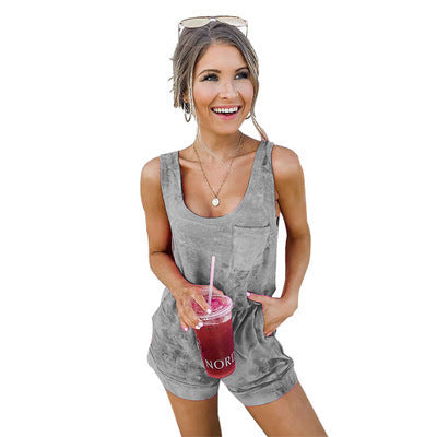 Combinaison short skinny à dégradé de couleurs pour femme