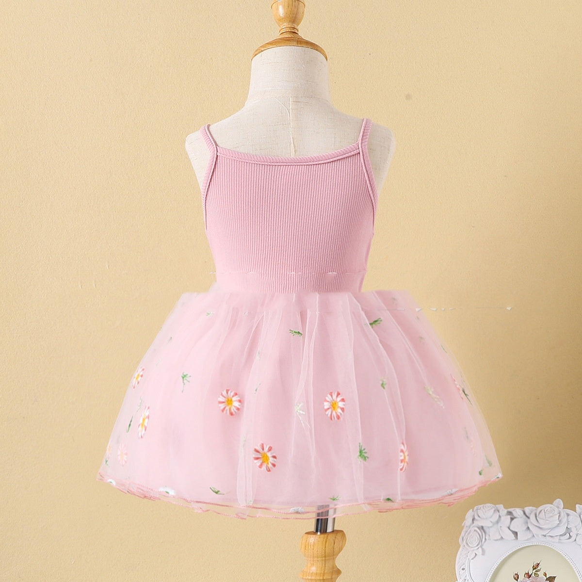 Shoulder Strap Thin Gauze Baby Girl's Dress