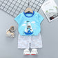 Ensemble d'été à manches courtes pour enfants en pur coton