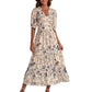 New French Vacation Style Floral Dress