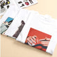 Yoga pants wholesale summer blouse sets of women's new loose cartoon finger print short-sleeved t-shirt a generation