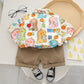 Summer Short Sleeve Shirt Suit