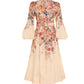 Stand Collar Single-breasted Positioning Printing Dress