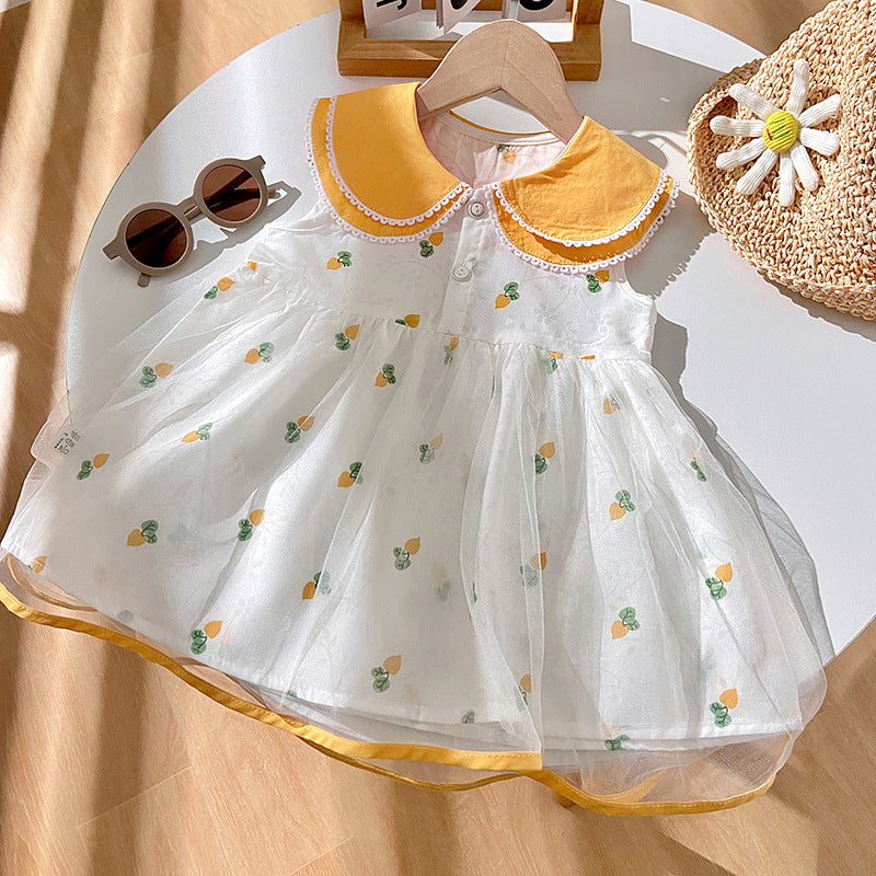 Shawl Trendy Thin Gauze Skirt Princess Cotton Cake Dress