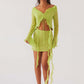 New Tassel Lace Long-sleeved Hip Skirt Suit