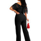 Standard Size Ruffles Off-the-shoulder Jumpsuit