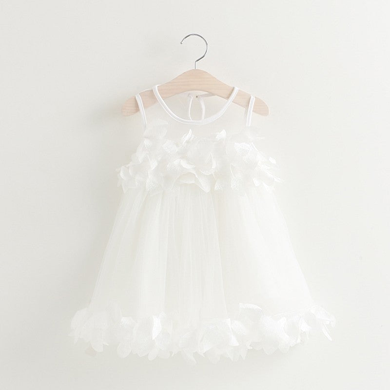 Sweet lace vest dress princess dress petal dress