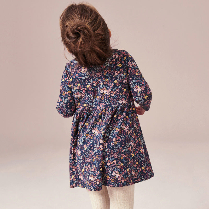 Jupe fleurie en tricot